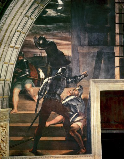 Los guardias fuera de la prisión, de 